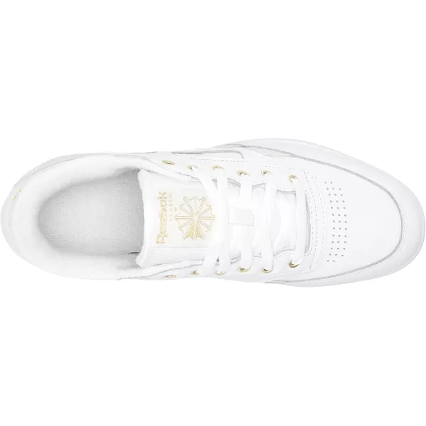 imageReebok Womens Club C Double SneakerFtwwhtFtwwhtGoldmt