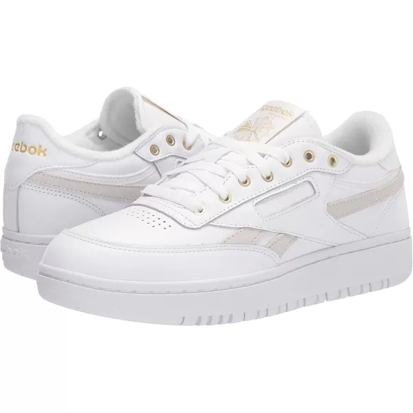 imageReebok Womens Club C Double SneakerFtwwhtFtwwhtGoldmt