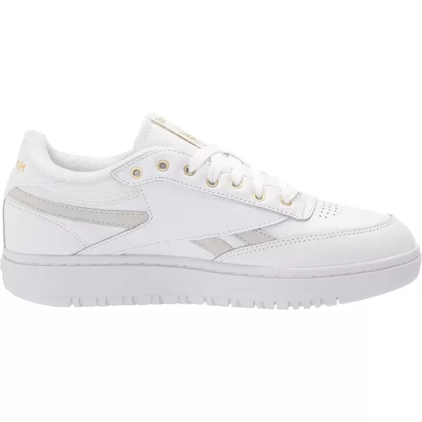 imageReebok Womens Club C Double SneakerFtwwhtFtwwhtGoldmt