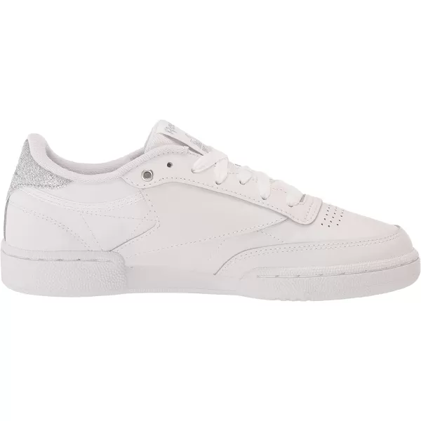 imageReebok Womens Club C Walking Shoe  White Silver Met