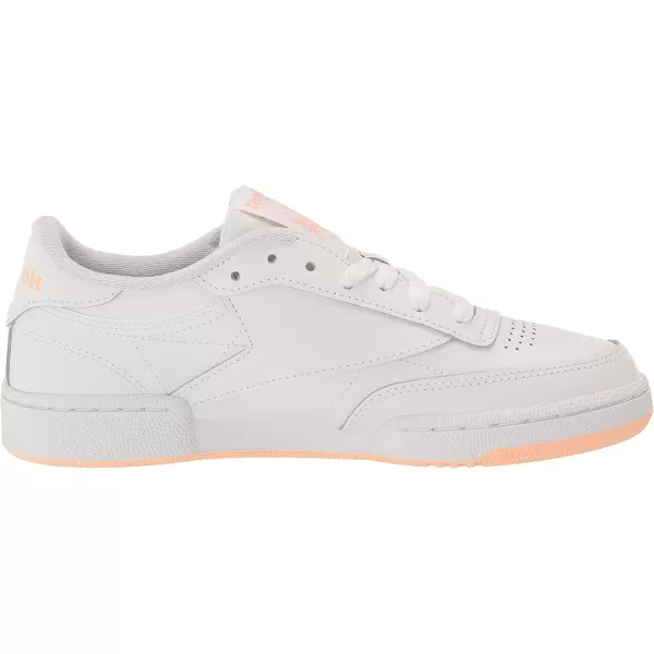 imageReebok Womens Club C Walking Shoe in White and Aura Orange