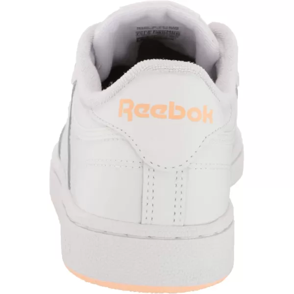 imageReebok Womens Club C Walking Shoe in White and Aura Orange