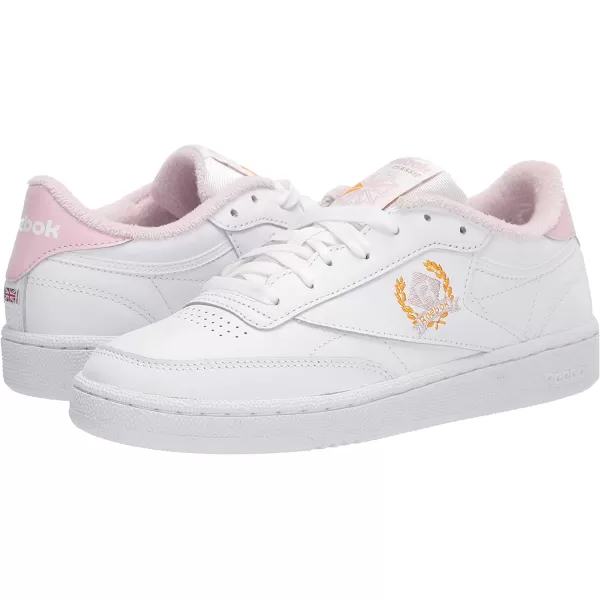 imageReebok Womens Club C Walking Shoe in White and Frost Berry