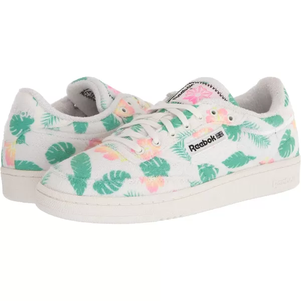 imageReebok Womens Club C Walking ShoeChalkBlackCourt Green