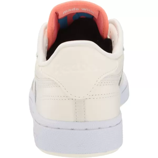 imageReebok Womens Club C Walking ShoeClassic WhiteFtwr WhiteTwisted Coral