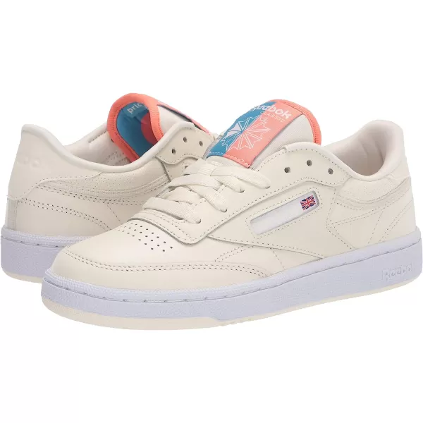 imageReebok Womens Club C Walking ShoeClassic WhiteFtwr WhiteTwisted Coral