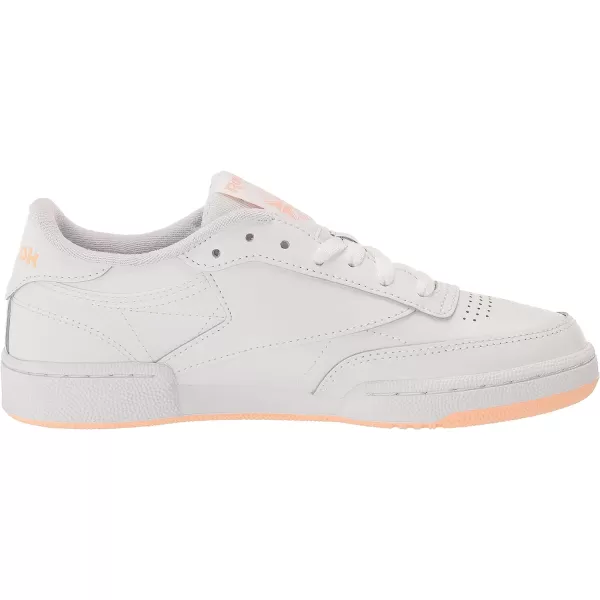 imageReebok Womens Club C Walking ShoeWhiteAura Orange