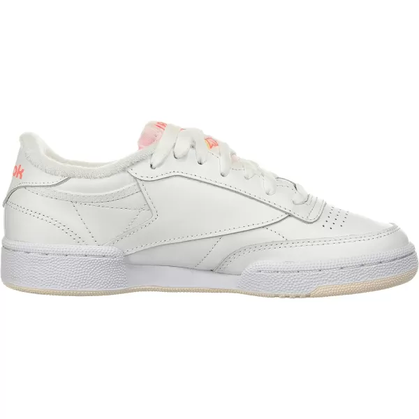 imageReebok Womens Club C Walking ShoeWhiteCeramic PinkOrange Flare