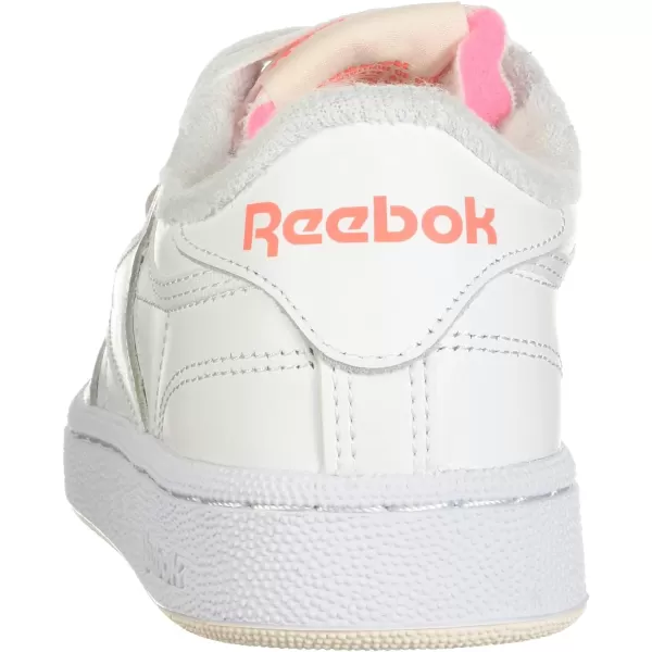 imageReebok Womens Club C Walking ShoeWhiteCeramic PinkOrange Flare