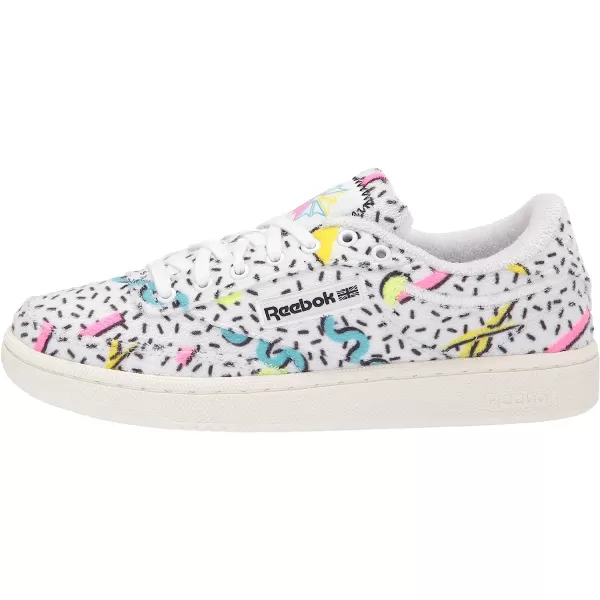 imageReebok Womens Club C Walking ShoeWhiteElectric Flash F17rNeon Blue