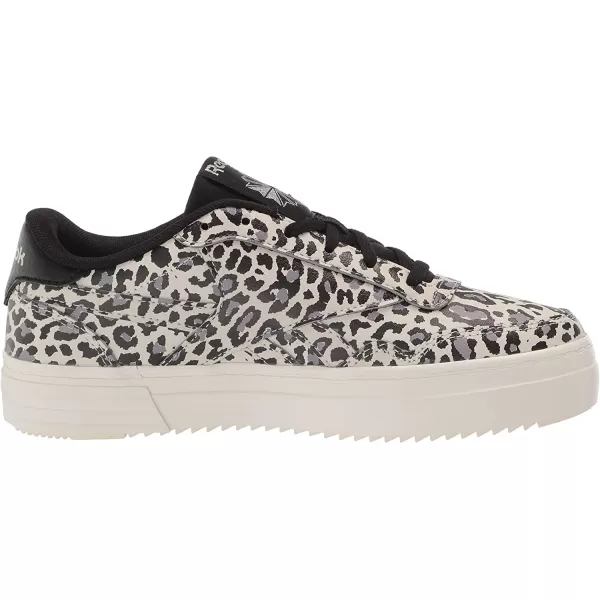 imageReebok Womens Club MEMT SneakerAnimal PrintBlackChalkFlint Grey Metallic