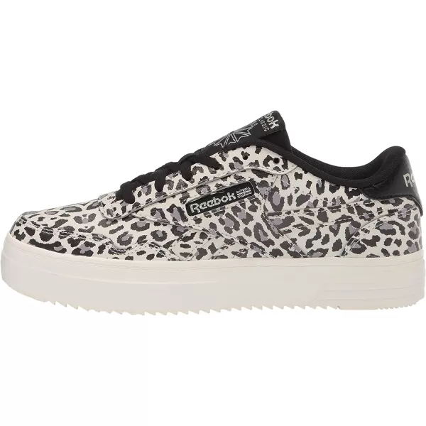 imageReebok Womens Club MEMT SneakerAnimal PrintBlackChalkFlint Grey Metallic