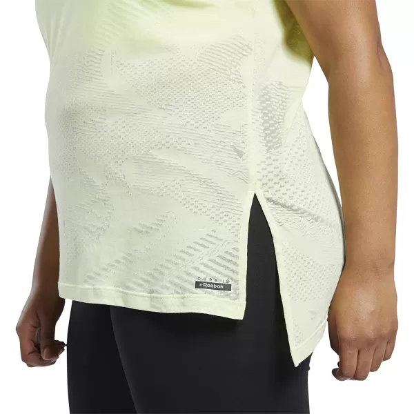 imageReebok Womens Core 10 Asymmetrical Burnout Tank Lemon Glow