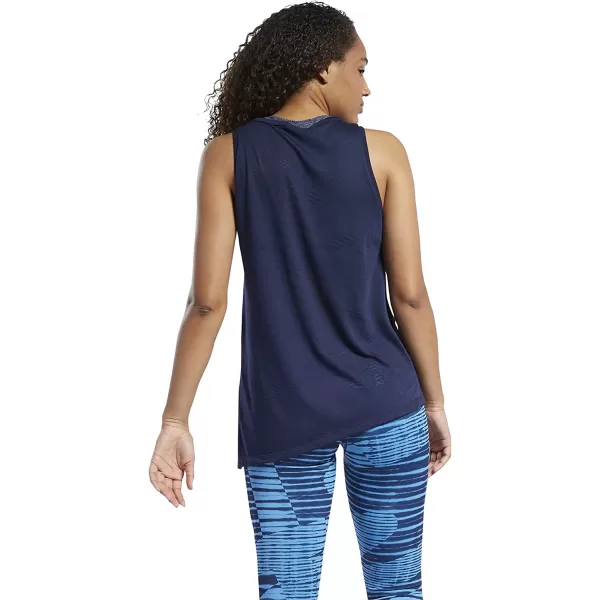 imageReebok Womens Core 10 Asymmetrical Burnout Tank in Vector Navy