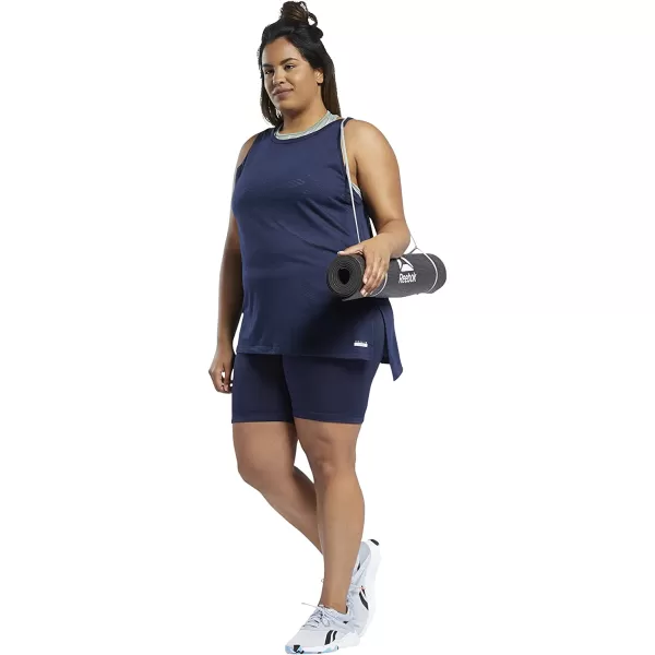 imageReebok Womens Core 10 Asymmetrical Burnout Tank in Vector Navy