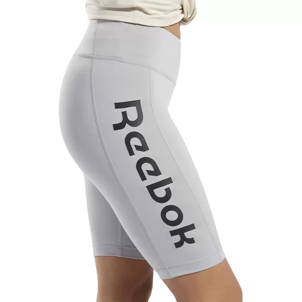 imageReebok Womens Core 10 Big Logo Bike Shorts Pure Grey