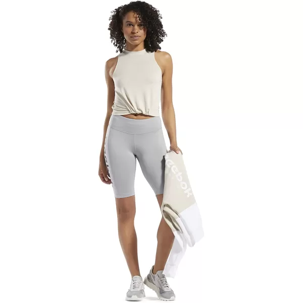 imageReebok Womens Core 10 Big Logo Bike Shorts Pure Grey