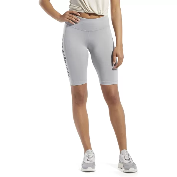 imageReebok Womens Core 10 Big Logo Bike Shorts Pure Grey