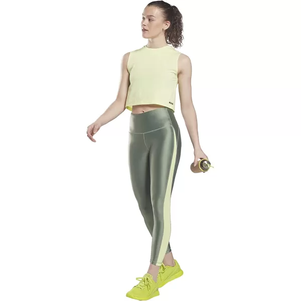 imageReebok Womens Core 10 Crop Fitted Muscle Tank Energy Glow
