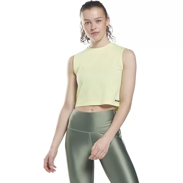imageReebok Womens Core 10 Crop Fitted Muscle Tank Energy Glow