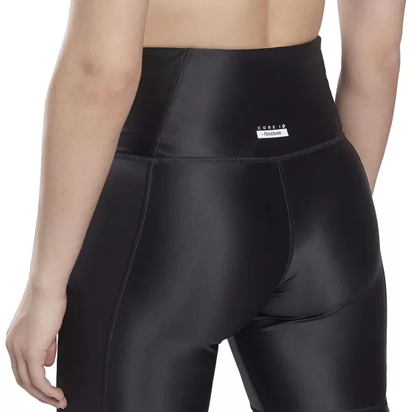 imageReebok Womens Core 10 HighRise Shiny Bike Shorts Black