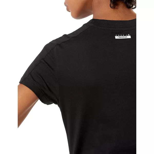 imageReebok Womens Core 10 Lightweight ShortSleeve Logo Tee Black