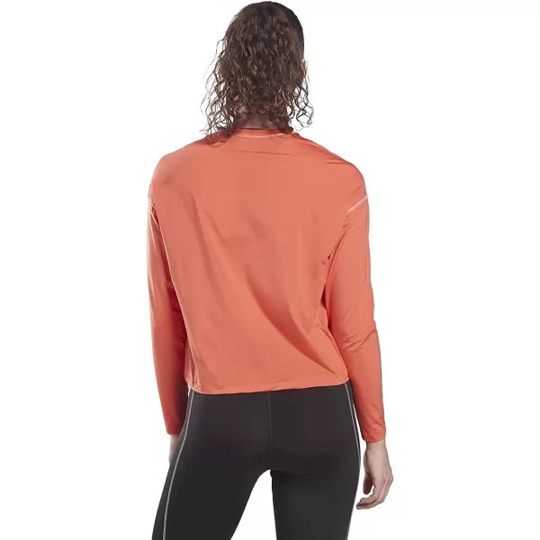 imageReebok Womens Core 10 Loose Fitting Long Sleeve Shirt in Semi Orange Flare