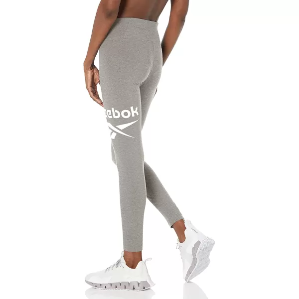 imageReebok Womens Cotton LeggingsMedium Grey HeatherWhite
