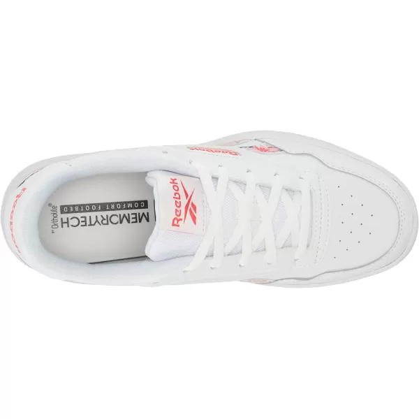 imageReebok Womens Court Advance Sneaker in White Pink Glow and Cherry
