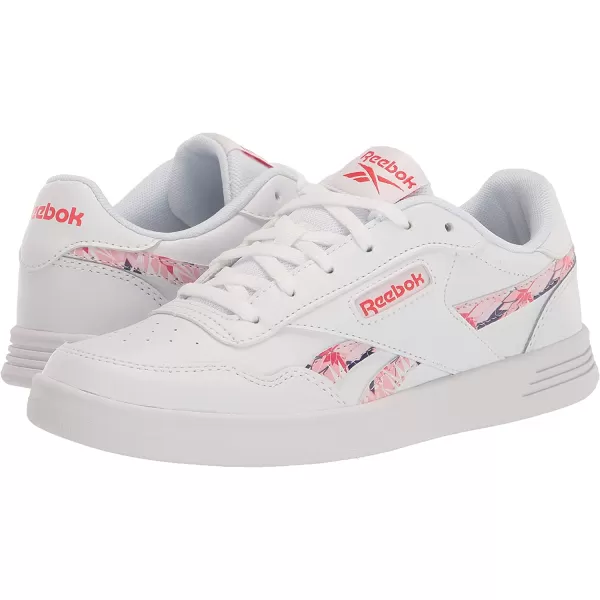 imageReebok Womens Court Advance Sneaker in White Pink Glow and Cherry