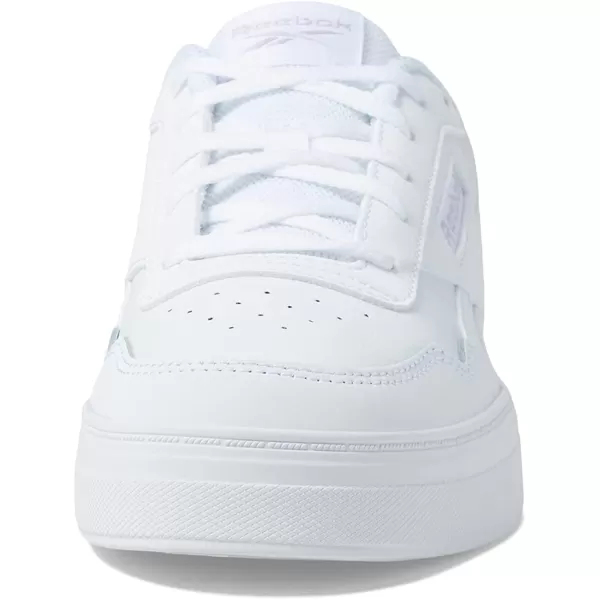 imageReebok Womens Court Advance Sneaker in White and Purple Oasis