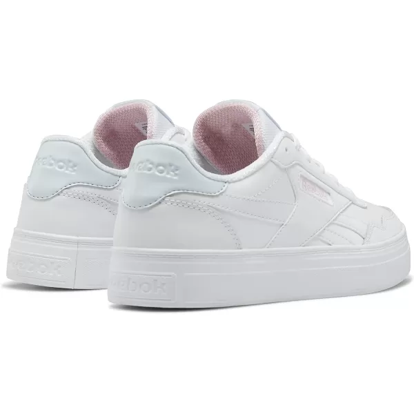 imageReebok Womens Court Advance SneakerWhiteGlass BluePink Glow