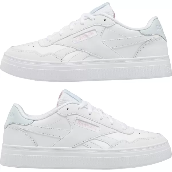 imageReebok Womens Court Advance SneakerWhiteGlass BluePink Glow