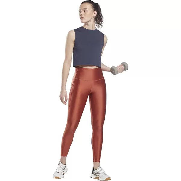 imageReebok Womens Crop Fitted Muscle Tank  Core 10 Vector Navy