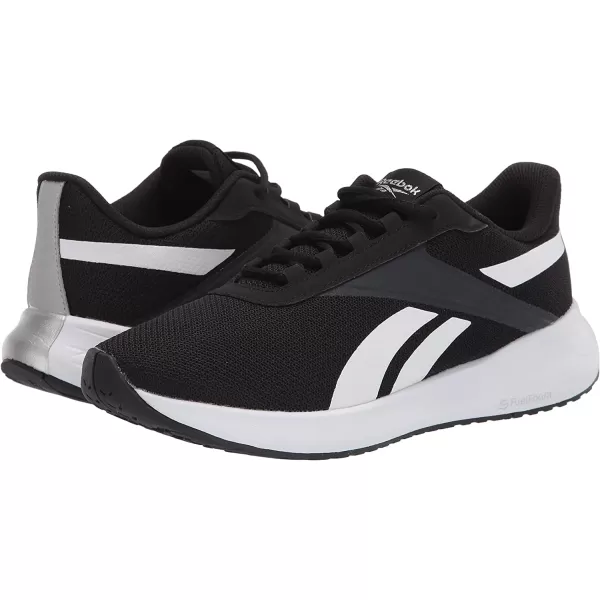 imageReebok Womens Energen Plus Running ShoeBlackWhiteSilver Metallic