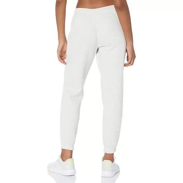 imageReebok Womens Fleece Joggers in Classic White Melange with Pink Logo