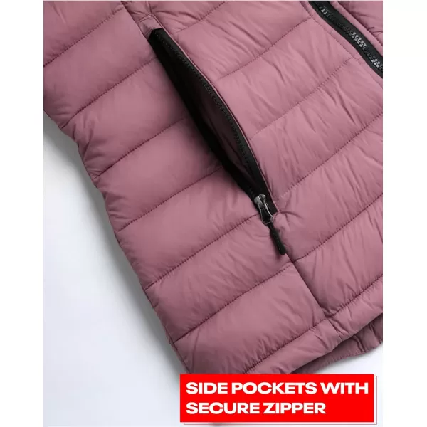 imageReebok Womens Jacket  Lightweight Puffer Parka Coat  Casual Jacket for Women SXLDark Dusty Rose