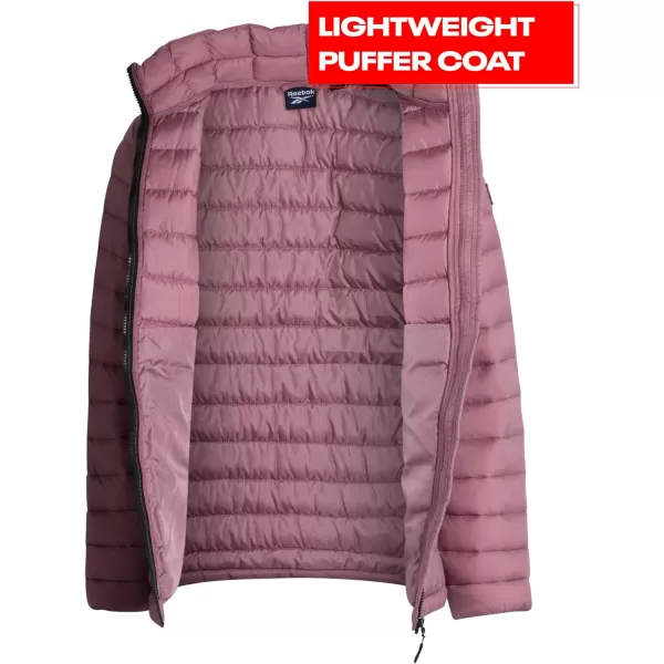 imageReebok Womens Jacket  Lightweight Puffer Parka Coat  Casual Jacket for Women SXLDark Dusty Rose