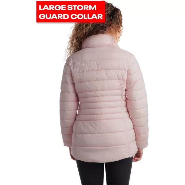 imageReebok Womens Jacket  Lightweight Puffer Parka Coat  Casual Jacket for Women SXLDusty Rose