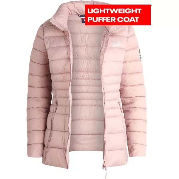 imageReebok Womens Jacket  Lightweight Puffer Parka Coat  Casual Jacket for Women SXLDusty Rose