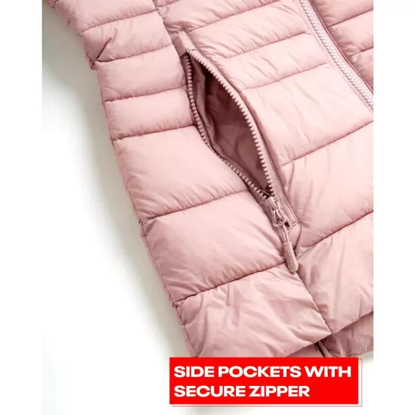 imageReebok Womens Jacket  Lightweight Puffer Parka Coat  Casual Jacket for Women SXLDusty Rose