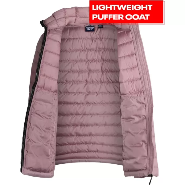 imageReebok Womens Jacket  Lightweight Puffer Parka Coat  Casual Jacket for Women SXLDusty Rose Pink