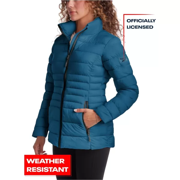 imageReebok Womens Jacket  Lightweight Puffer Parka Coat  Casual Jacket for Women SXLPeacock