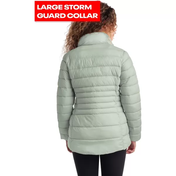 imageReebok Womens Jacket  Lightweight Puffer Parka Coat  Casual Jacket for Women SXLSage