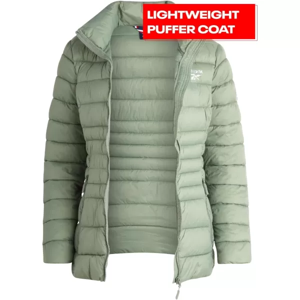 imageReebok Womens Jacket  Lightweight Puffer Parka Coat  Casual Jacket for Women SXLSage