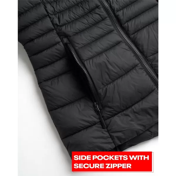 imageReebok Womens Jacket  Lightweight Puffer Parka Coat Storm Guard Collar  Active Outerwear Windbreaker Coat for Women SXLBlack
