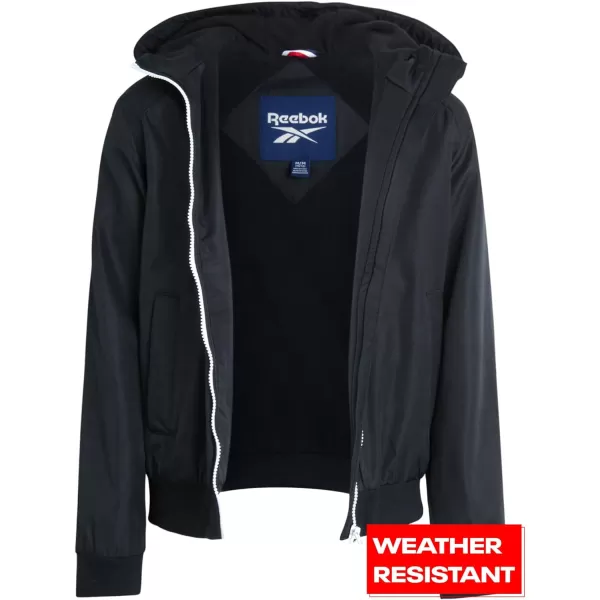 imageReebok Womens Jacket  Lightweight Weather Resistant Fleece Lined Windbreaker Coat  Classic Windbreaker for Women SXLBlack