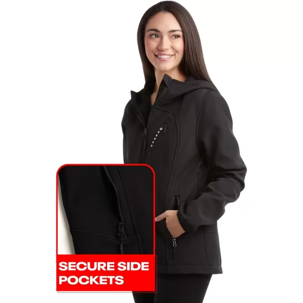 imageReebok Womens Jacket  Lightweight Weather Resistant Performance Fleece Lined Softshell Coat  Plus Size Coat for Women S3XBlack