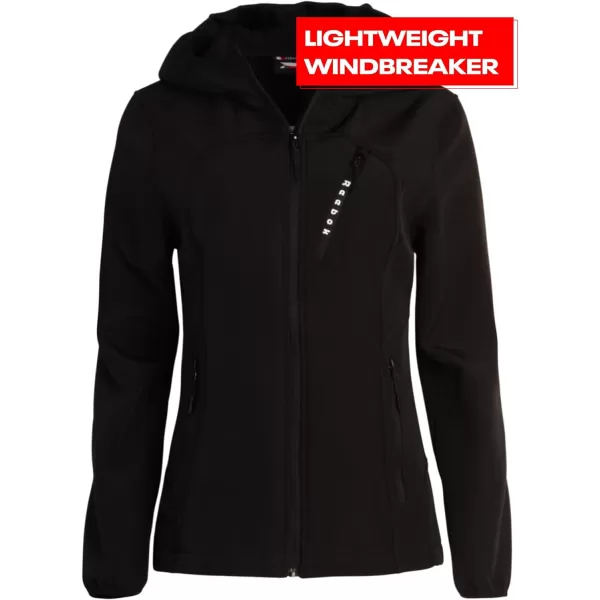 imageReebok Womens Jacket  Lightweight Weather Resistant Performance Fleece Lined Softshell Coat  Plus Size Coat for Women S3XBlack