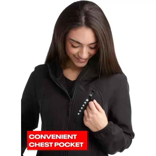 imageReebok Womens Jacket  Lightweight Weather Resistant Performance Fleece Lined Softshell Coat  Plus Size Coat for Women S3XBlack
